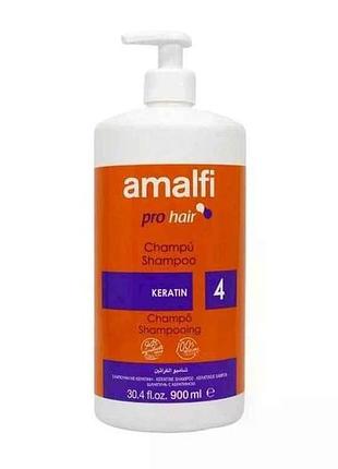 Шампунь 900мл keratin з дозатором тм amalfi