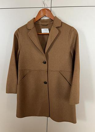 Пальто дитяче zara коричневе 152 см 11-12 років