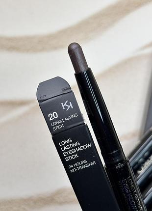 Тіні для повік kiko milano new long lasting eyeshadow stick відтінок 20 dark taupe
