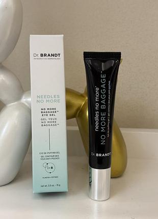 Гель для шкіри навколо очей dr. brandt needles no more no more baggage eye de-puffing gel проти набряків