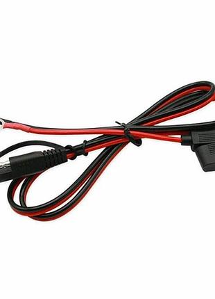 Кабель sae на m6 (o-ring), 16awg, 12в, с предохранителем 15а, 60см