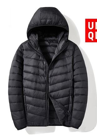 Uniqlo (l) мужской пуховик с капюшоном