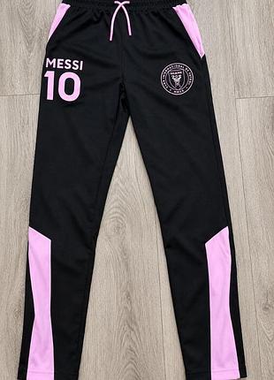 Спортивні штани the messi brand чорні з рожевим, зріст 152