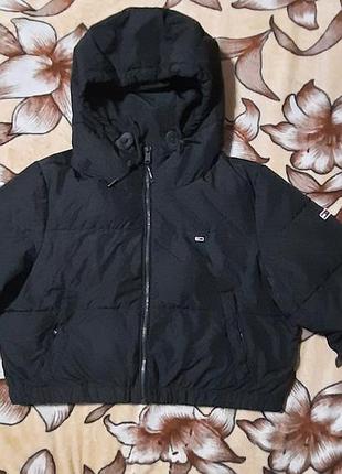 Оригинальный укороченный пуховик пуфер touch jeans cropped puffer (размер xl / l oversize)