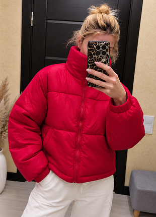 Стильна жіноча дута куртка пуховик brave soul london oversize s-l ідеальний стан