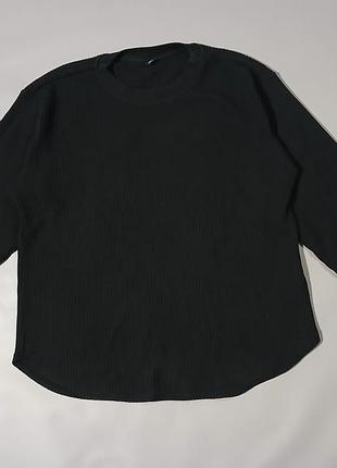 Лонгслив uniqlo (модель 439067) черный, размер s