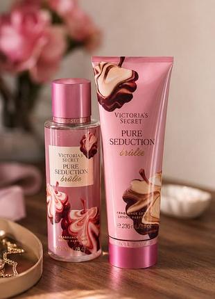 Набір victoria's secret pure seduction brûlée спрей та лосьйон для тіла