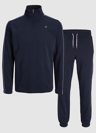 Спортивний костюм чоловічий jack & jones темно-синій двійка