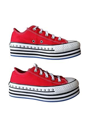 Кеды женские converse logo play platform chuck taylor all star low top