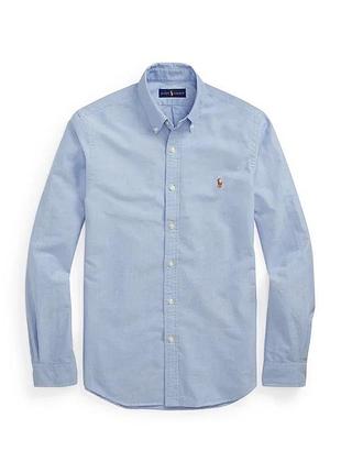 Оригінальна чоловіча сорочка оксфорд polo ralph lauren slim fit (розмір l) — нова!