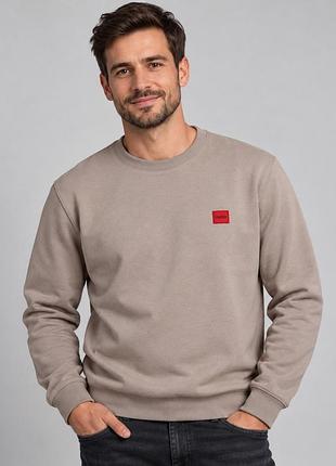 Чоловічий світшот hugo (hugo boss) бежевий xl
