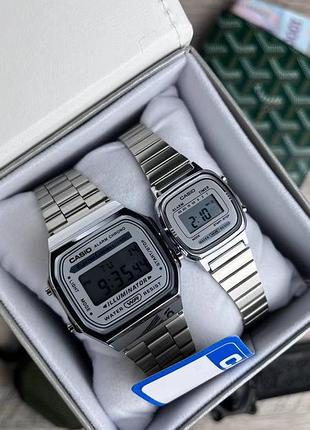 Парний комплект годинників casio a168w та la-670wemy-9, чоловічий і жіночий