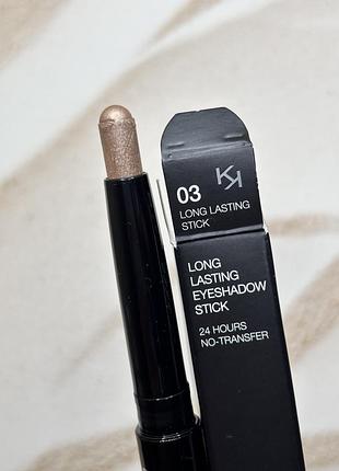 Тіні для повік kiko milano new long lasting eyeshadow stick відтінок 03 golden beige