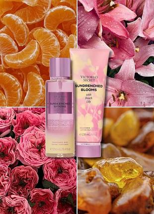 Набір victoria's secret sundrenched blooms спрей та лосьйон для тіла
