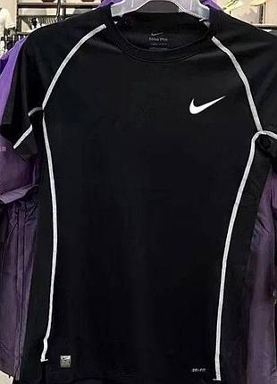 Компрессионная мужская футболка nike pro для тренировок термо