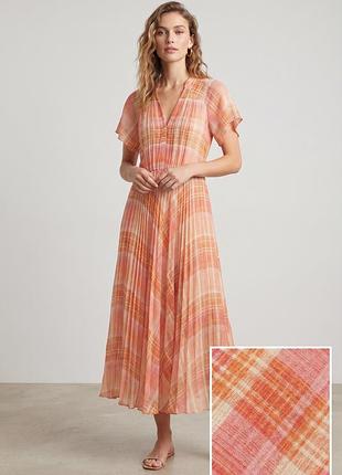 Жіноча легка міді-сукня в клітинку (плісе)h&m