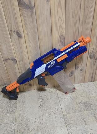 Іграшковий бластер nerf elite автоматичний синьо-помаранчевий