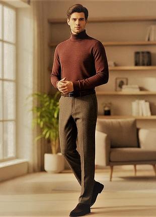 Мужской свитер-гольф john lewis pure merino, 100% мериносовая шерсть, xl
