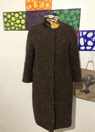 Стильне та тепле пальто букле stella polare (fabrics made in italy)