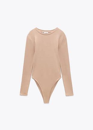 Боді жіноче zara нове колір нюд р. м бавовна+віскоза