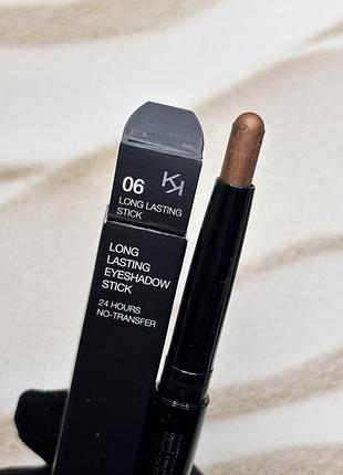 Тіні для повік kiko milano new long lasting eyeshadow stick відтінок 06 bronze