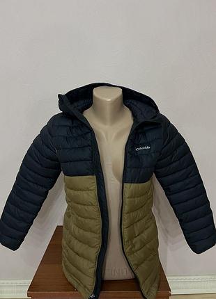 Дитяча куртка columbia powder lite™ ii hooded jacket стьобана з капюшоном чорно-коричнева