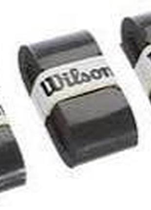 Wilson grip 3 шт. черный грип для теннисной ракетки, нескользящая лента