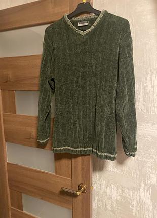Жіночий велюровий светр basic line (синель), розмір xl-xxl (44/46) / оверсайз