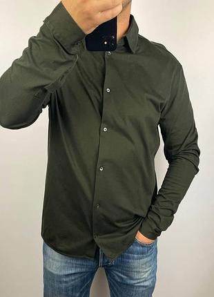 Cos базова чоловіча сорочка хакі xl