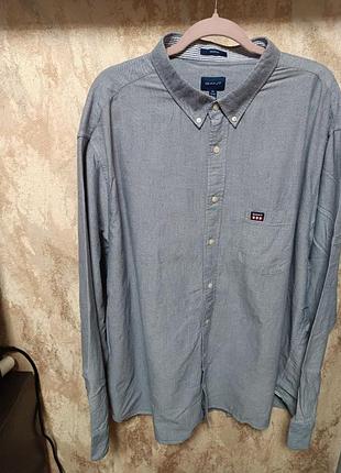 Чоловіча сорочка gant oxford сіра