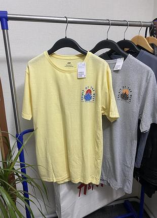 Футболка бавовняна чоловіча h&m 326803 унісекс