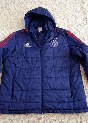 Adidas afc ajax амстердам мужская утепленная стеганая спортивная куртка оригинал! размер xxl