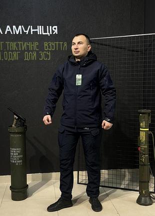 Тактичний костюм korsar soft-shell дснс темно-синій