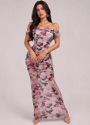 Распродажа платье boohoo присборенная сетка