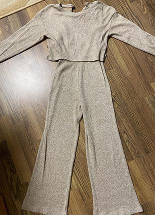 Костюм zara трикотажный для девочки 11-12лет