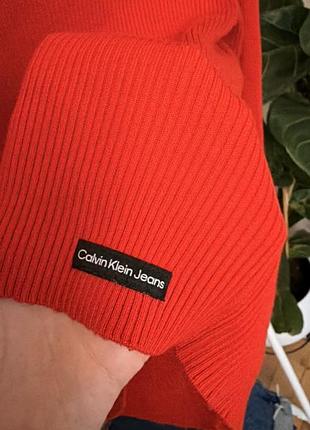 Гольф calvin klein jeans червоний у рубчик 2