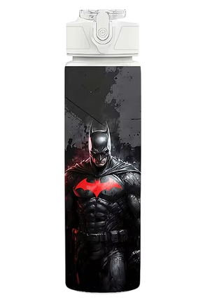 Детская бутылка для воды с трубочкой бэтмен batman супергерои мстители марвел 750 мл 00006