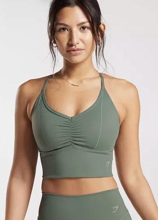 Gymshark elevate longline  женский спортивный топ-бра для тренировок