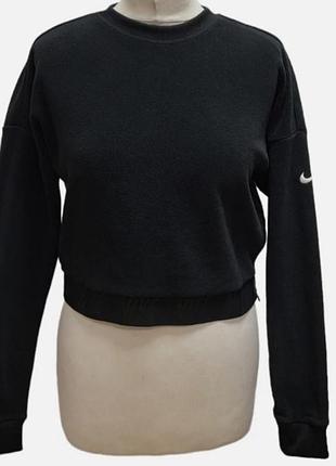 Чорний укорочений жіночий світшот nike