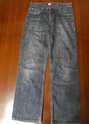 Винтажные джинсы Tommy hilfiger прямого кроя (100% хлопок, р. xs / 24-25)
