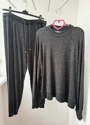 М'який та зручний костюм marks & spencer батал р. 18 (xl-xxl, eur 46) / кофта та джогери