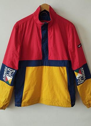 Чоловіча куртка анорак tommy jeans colorblock (розмір s/xs)
