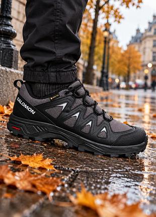 Кросівки salomon gore-tex чорно-сірі
