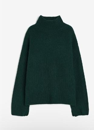 Теплий светр смарагдового кольору від h&m