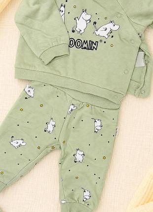 Костюм для немовлят moomin салатовий 62 розмір фліс