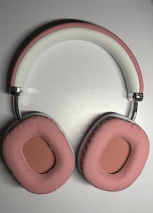 Навушники p9 накладні бездротові рожеві bluetooth type-c aux
