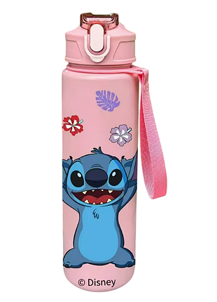 Детская бутылочка для воды с тубочкой стич stich 750 мл 0001