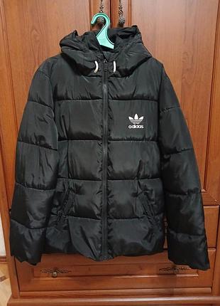 Куртка чоловіча зимова adidas стьобана чорна