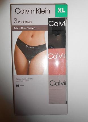 Набор трусиков бикини calvin klein размер xl