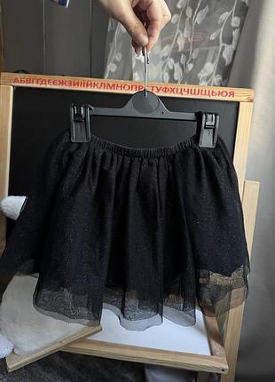 Чорна фатинова юбка zara 104р на 3/4роки